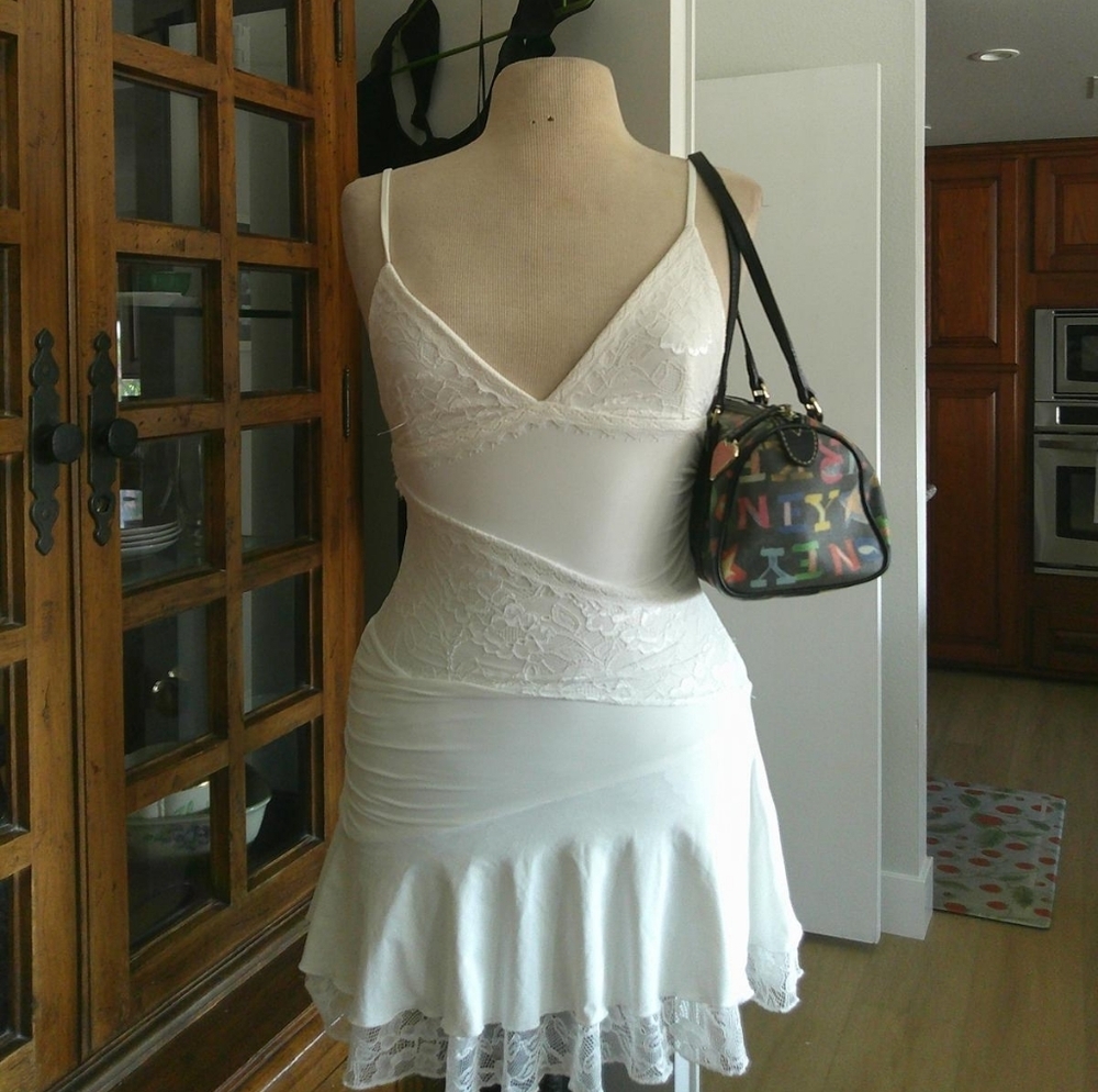 Princess Polly White Lace Mini Dress Size 4